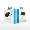 Ładowarka sieciowa Forever TC-01 1x USB 2A czarna + kabel Lightning